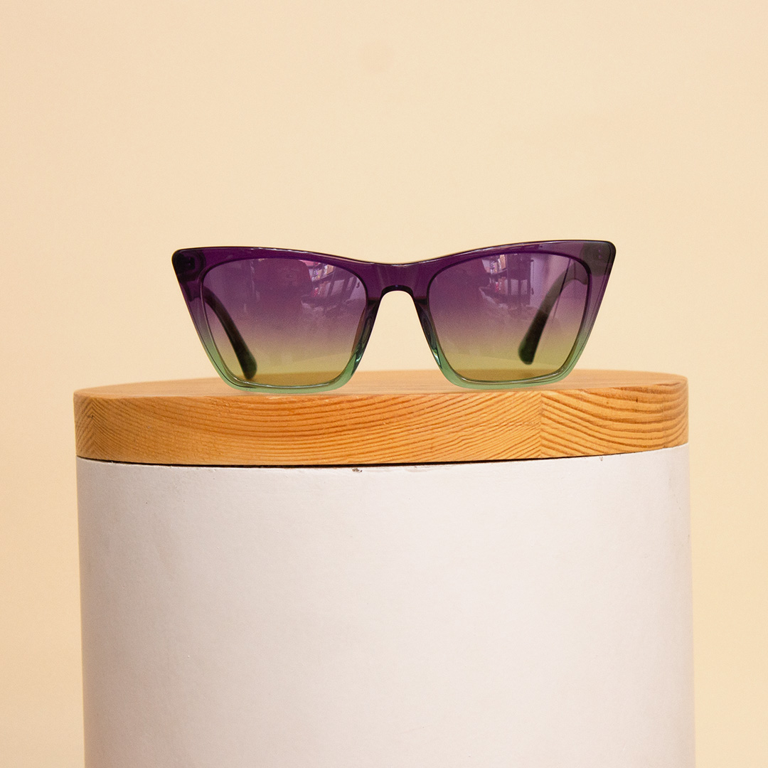 Flowrista Online Flowers Shop Sedrak Gradient Frame Sunglass – Purple & Green