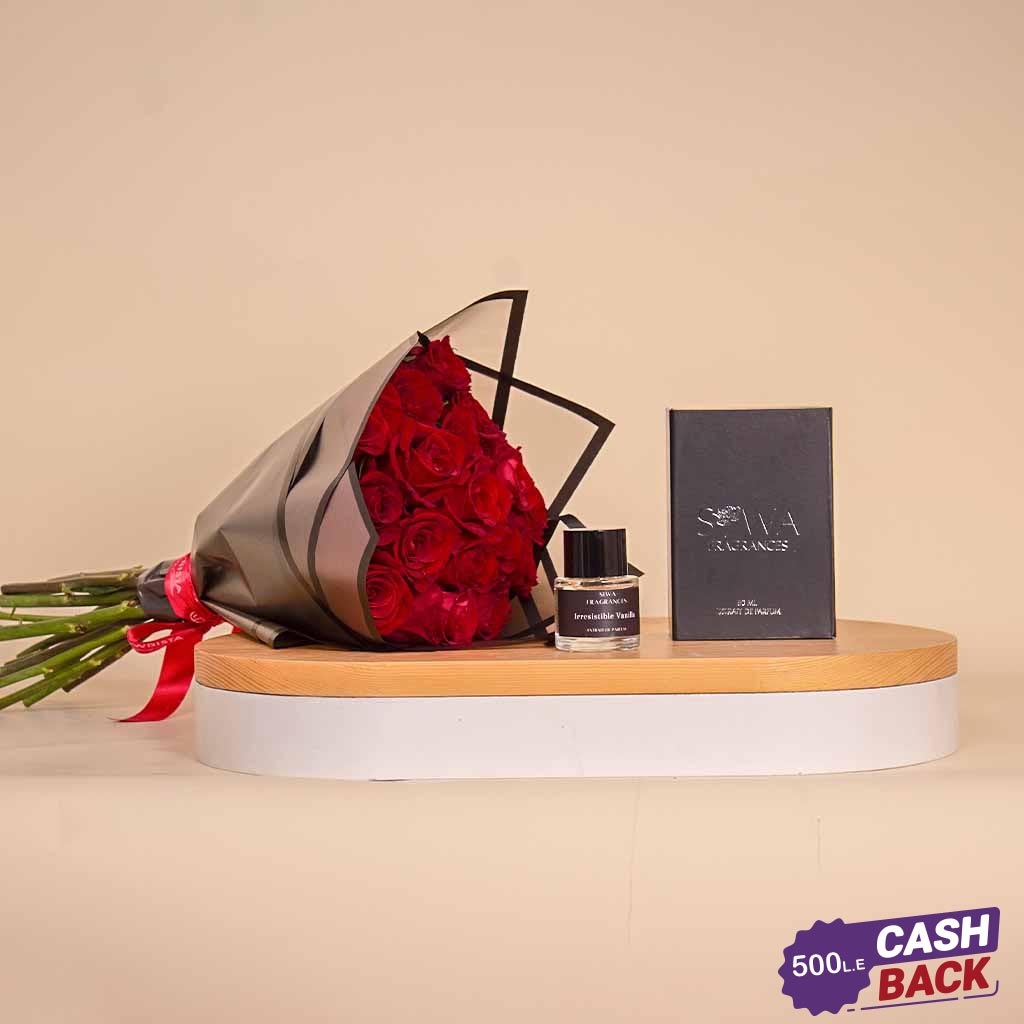Flowrista Online Flowers Shop Siwa irresistible vanilla And 20 Red Roses