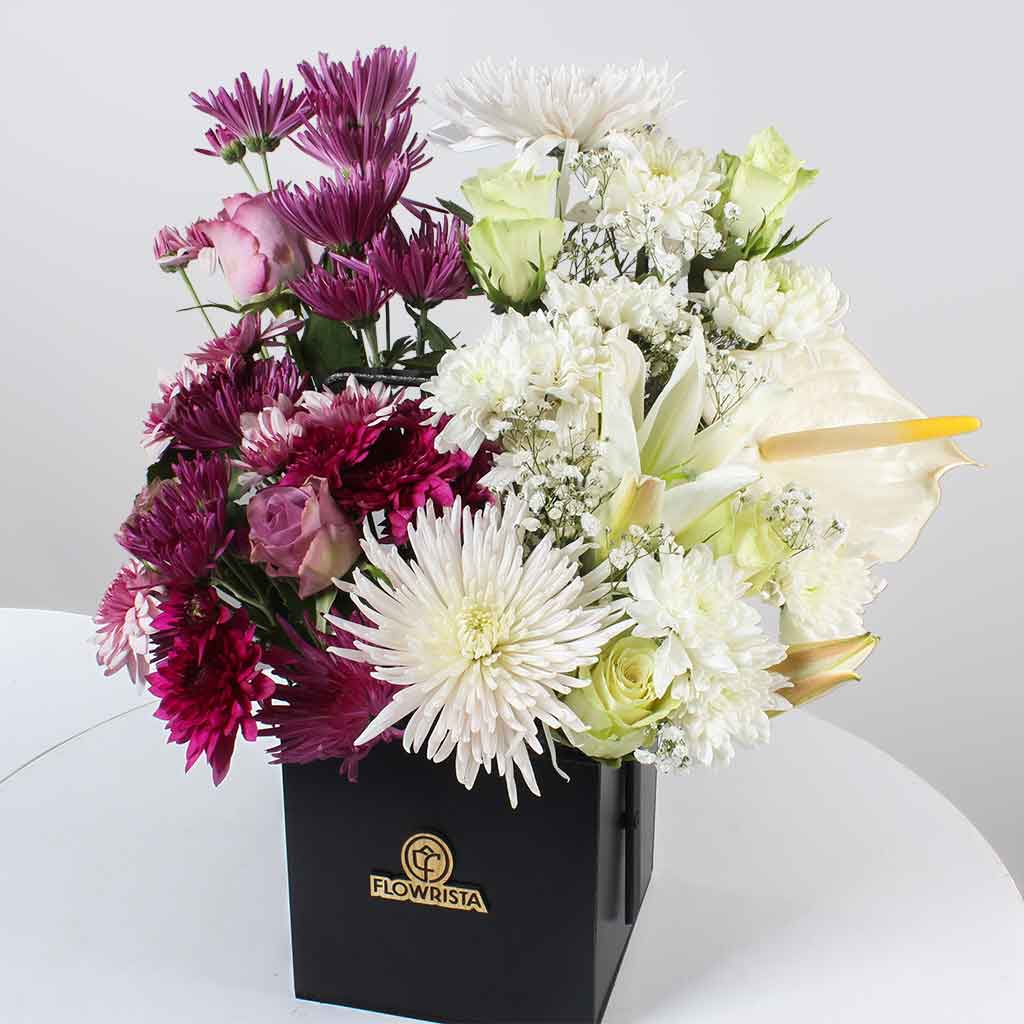 Flowrista Online Flowers Shop Flowrista | Pink Roses, Gerbera & Lily Box