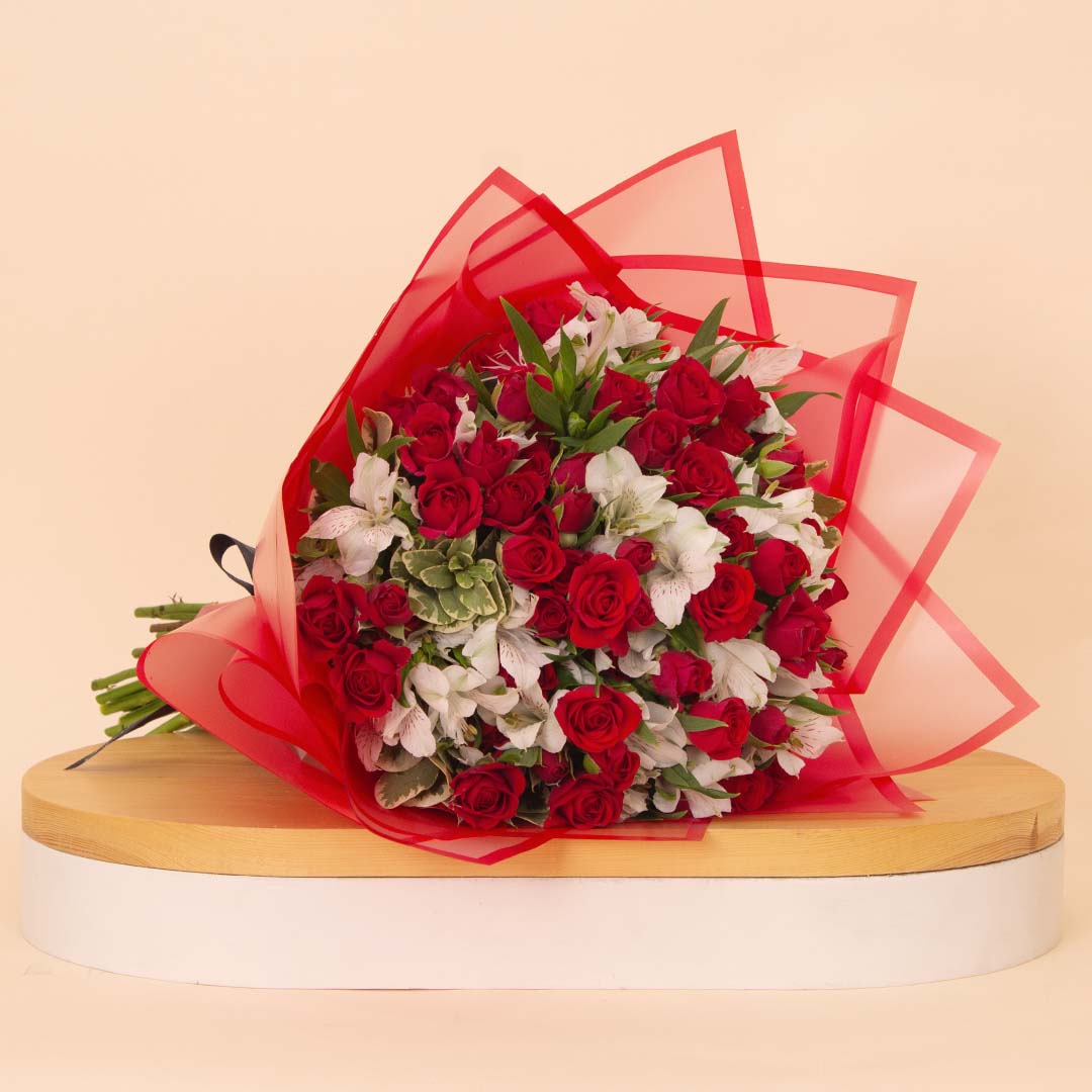 Flowrista Online Flowers Shop فلوريستا | باقة ألستروميريا وبيبي روز