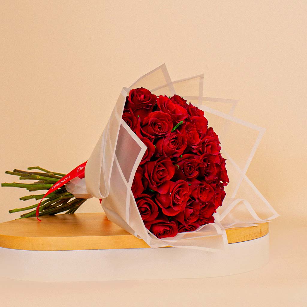 Flowrista Online Flowers Shop بوكية الحب النقي | 30 وردة حمراء