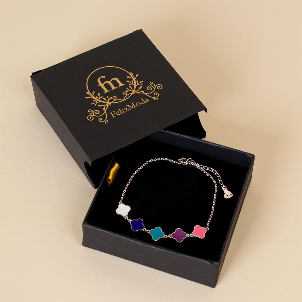 Flowrista Online Flowers Shop سوار فيليزمودا فان كليف من الفضة الملونة