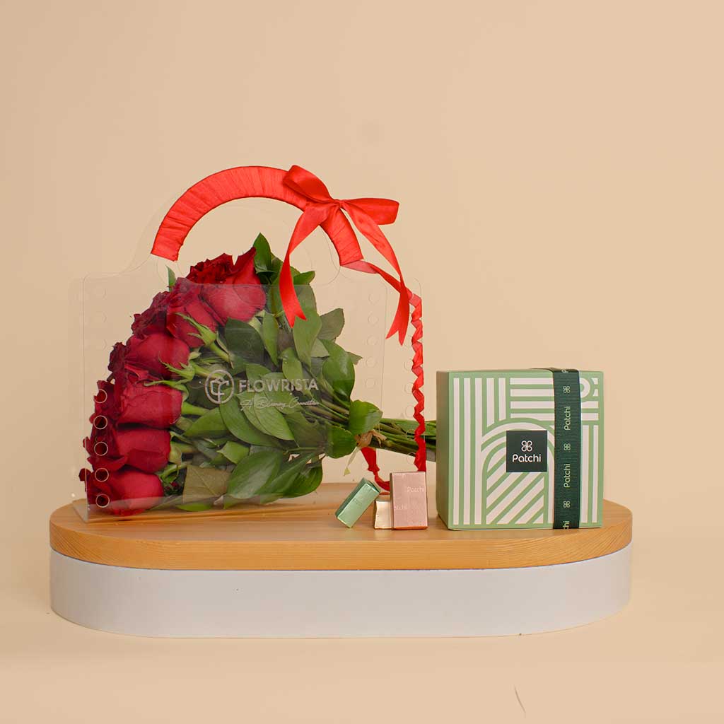 Flowrista Online Flowers Shop شوكولاتة باتشي | حقيبة حمراء
