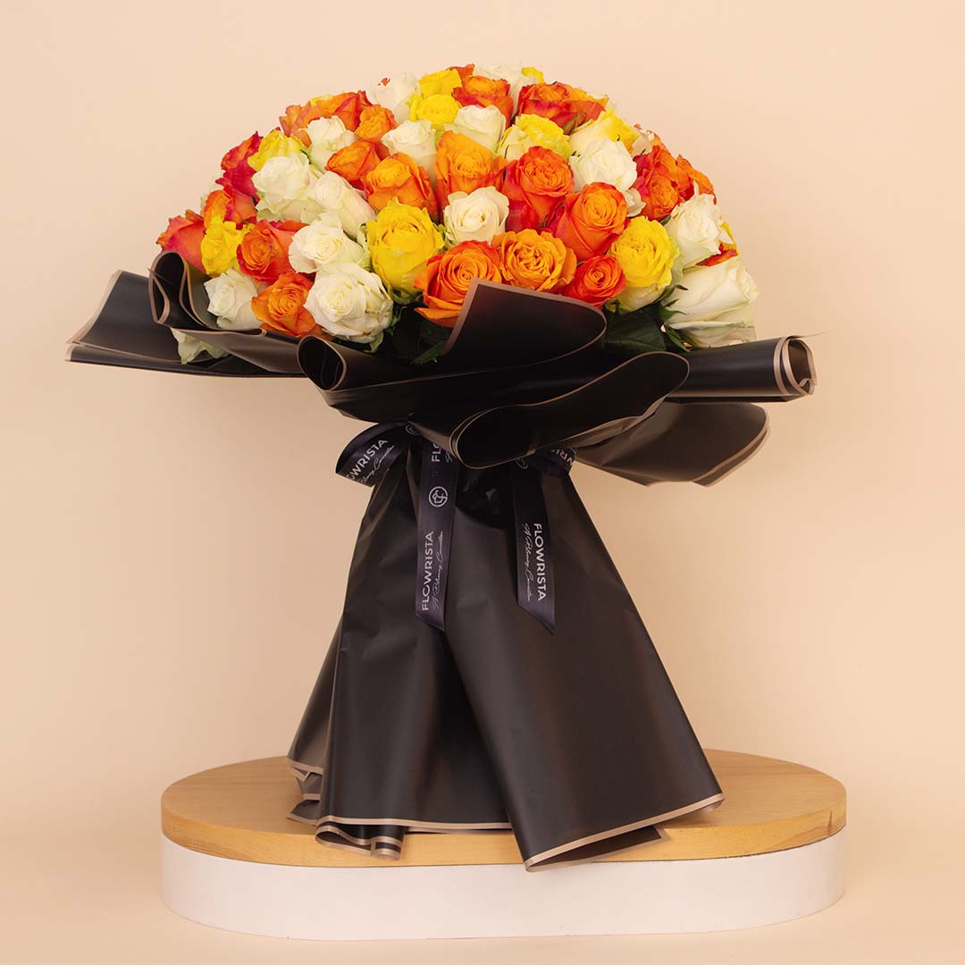 Flowrista Online Flowers Shop Flowrista | Bouquet of 150 Mixed Roses