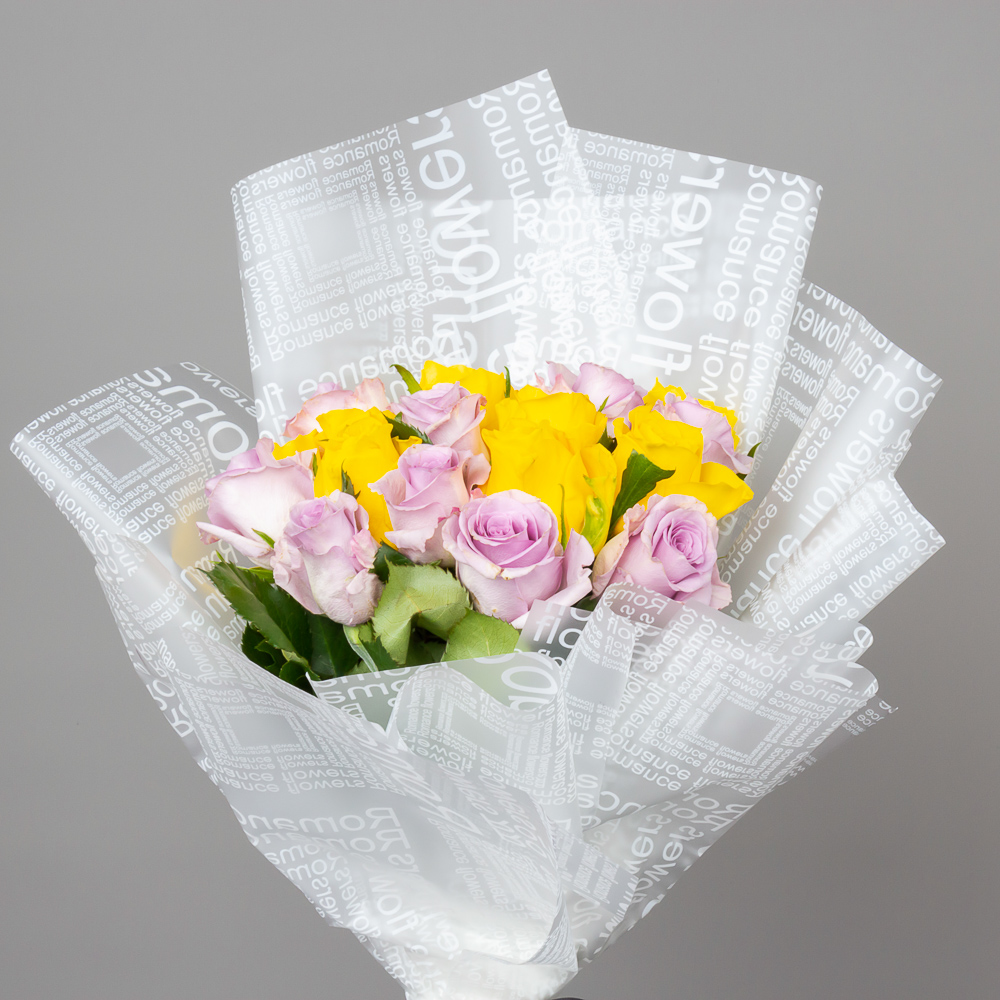 Flowrista Online Flowers Shop باقة صباحية من الورود الصفراء والأرجوانية