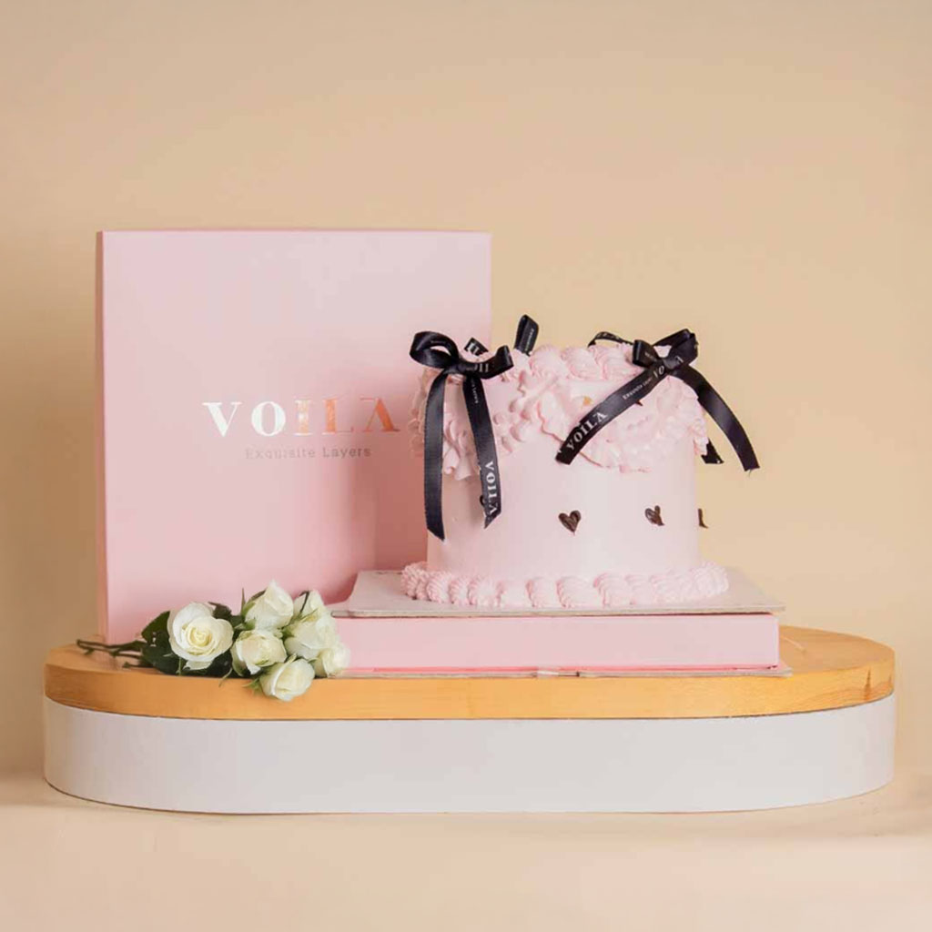 Flowrista Online Flowers Shop Voila Blush Cocoa Cake