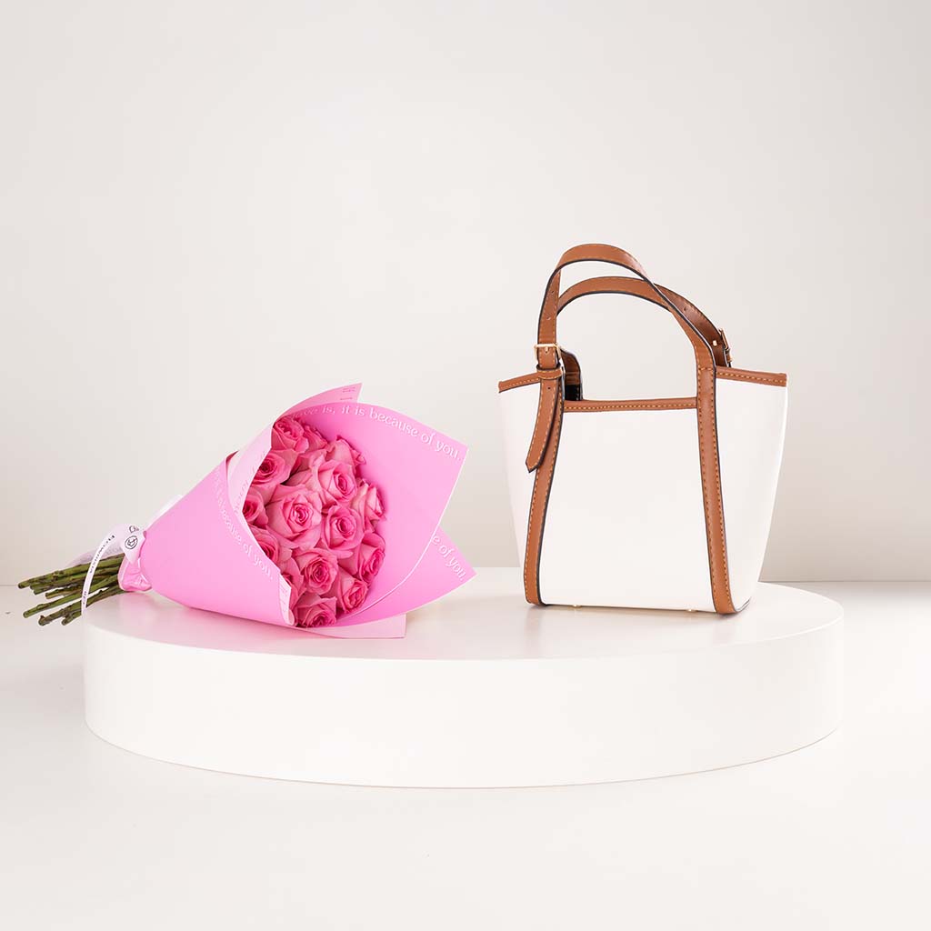 Flowrista Online Flowers Shop Alamki Velda Bag – Havan & Pink Roses Boutique