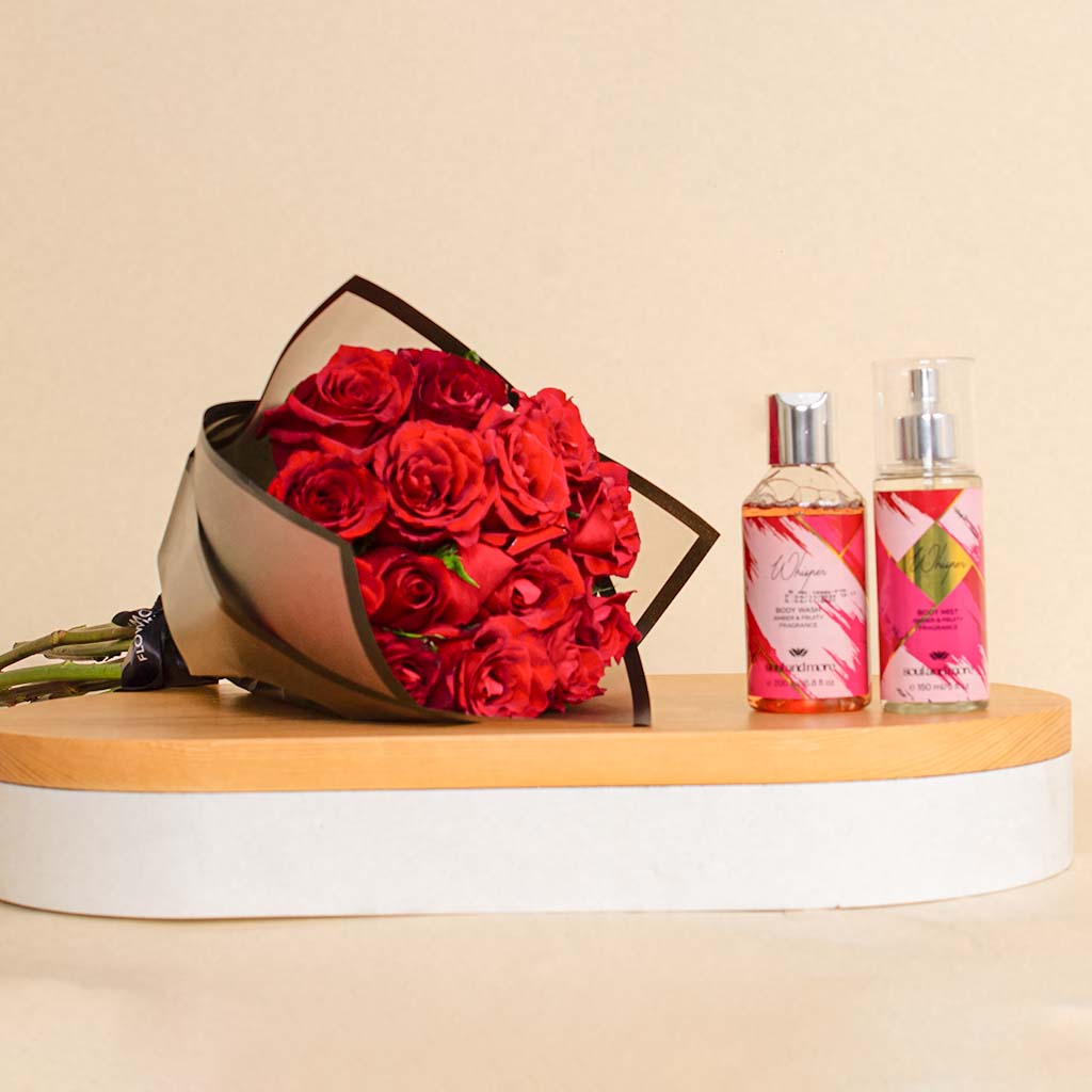 Flowrista Online Flowers Shop  مجموعه ويسبر من سول اند مور | بوكية 15 الورد الاحمر