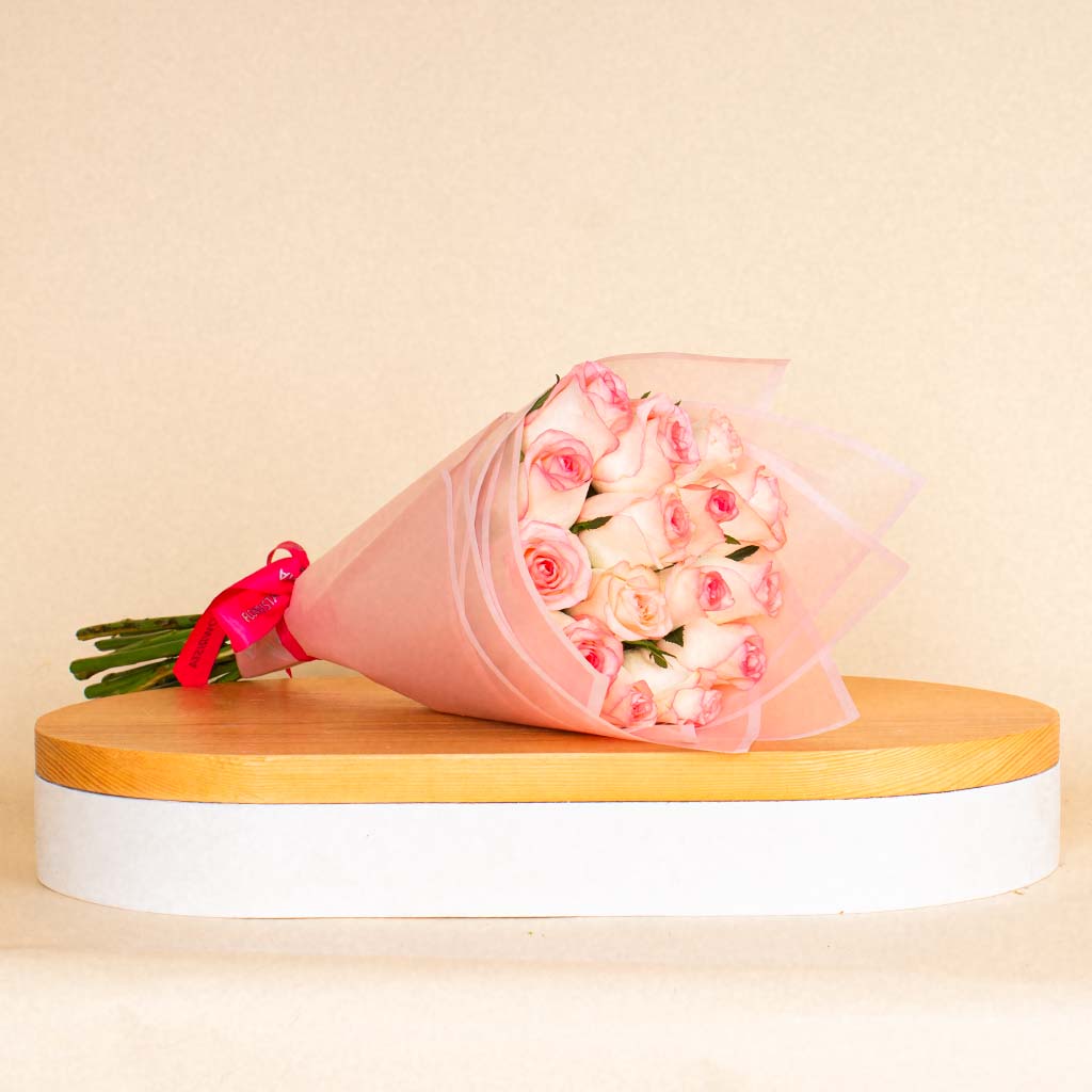 Flowrista Online Flowers Shop بوكية 15 الورد الوردي