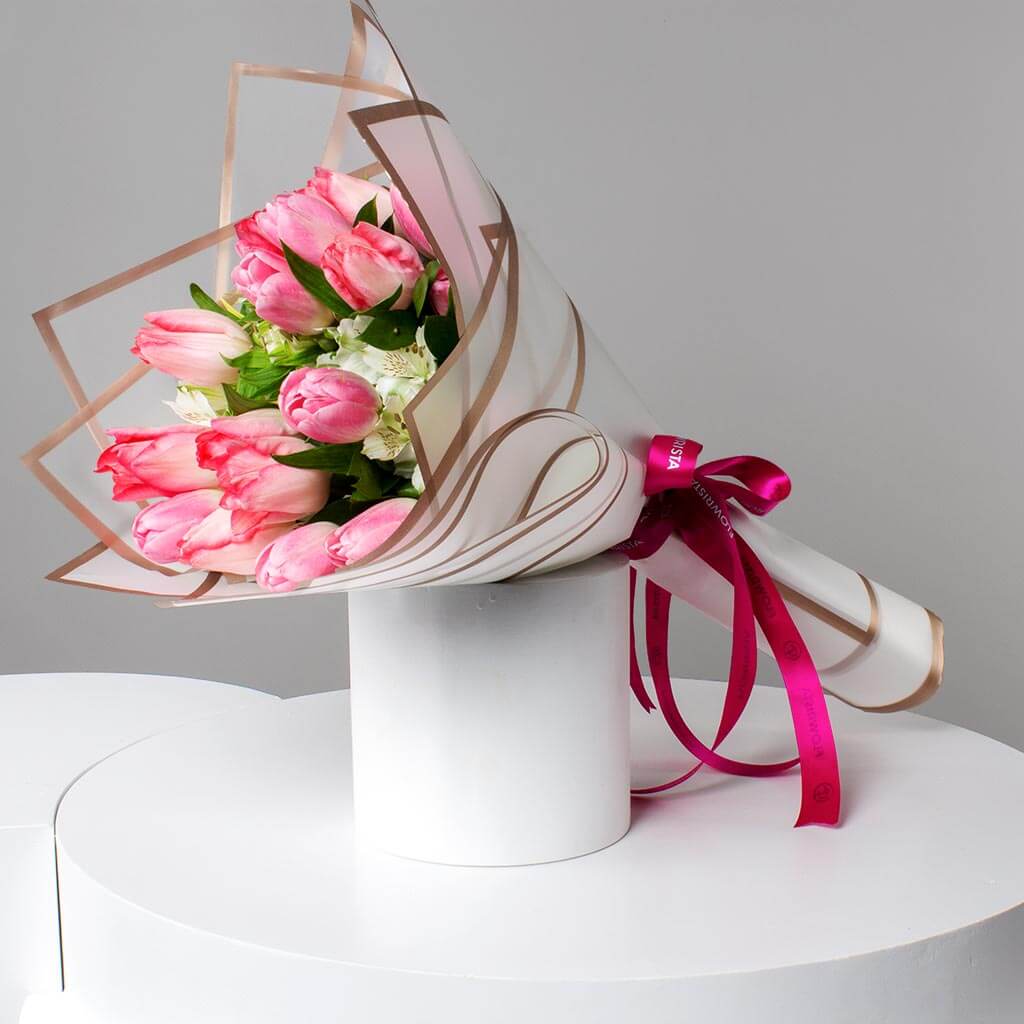 Flowrista Online Flowers Shop Hand Bouquet with Tulips & Asters