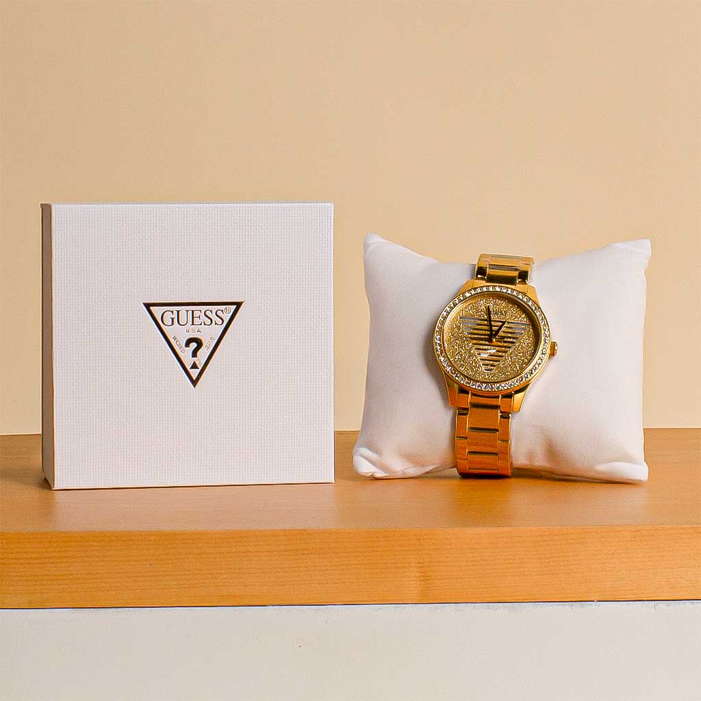 Flowrista Online Flowers Shop Guess Analoge Watch Armbanduhren - Gold 