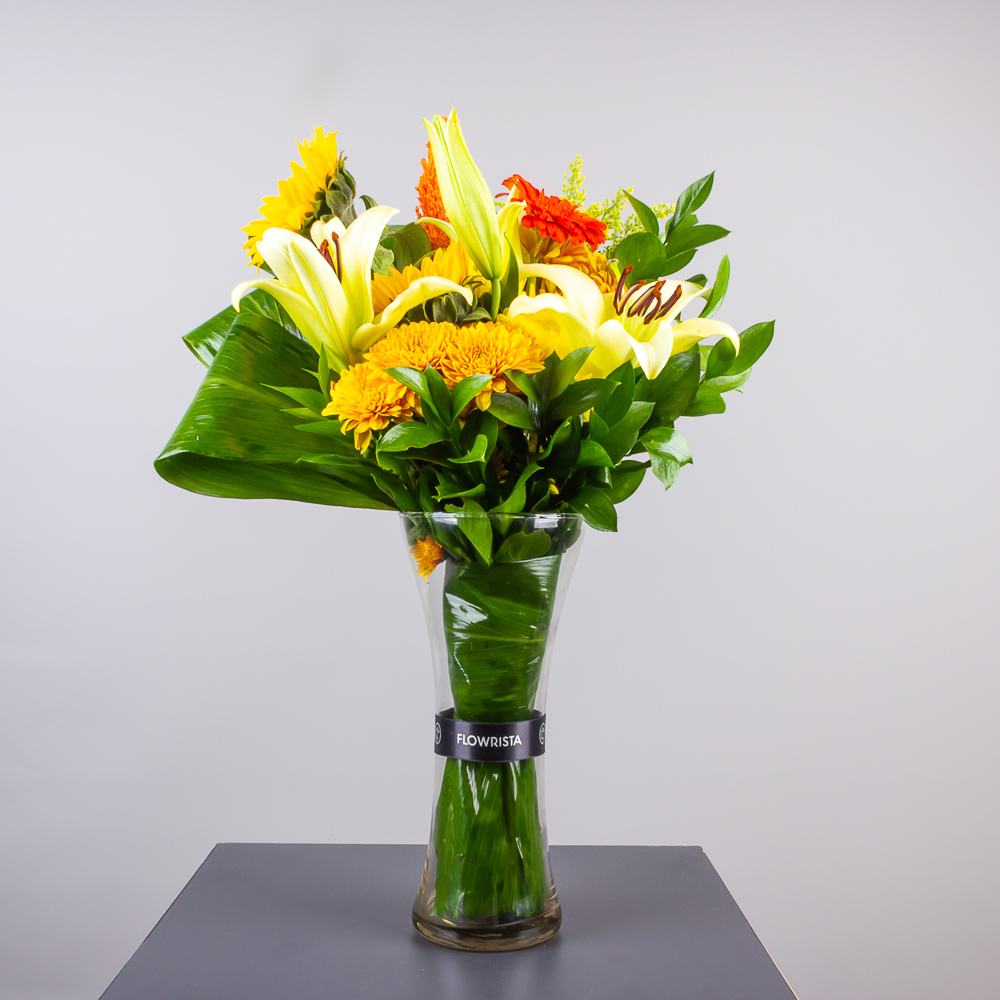 Flowrista Online Flowers Shop مزهرية أزهار الصيف - مزيج مشرق ومبهج