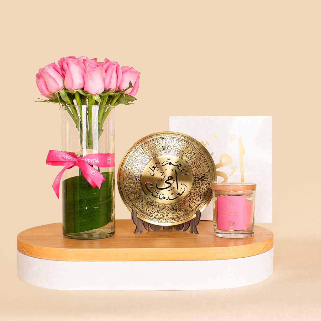 Flowrista Online Flowers Shop لمسة وفاء | فازة الورد الوردي