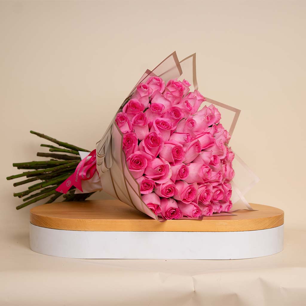 Flowrista Online Flowers Shop بوكية 50 وردة بينك