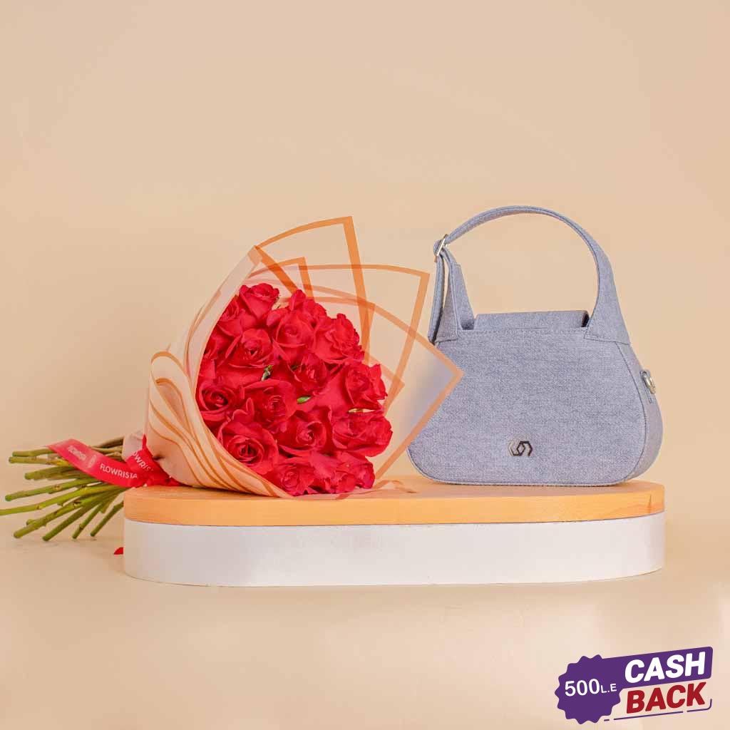 Flowrista Online Flowers Shop حقيبة كوكان الفاخرة مع 20 وردة حمراء