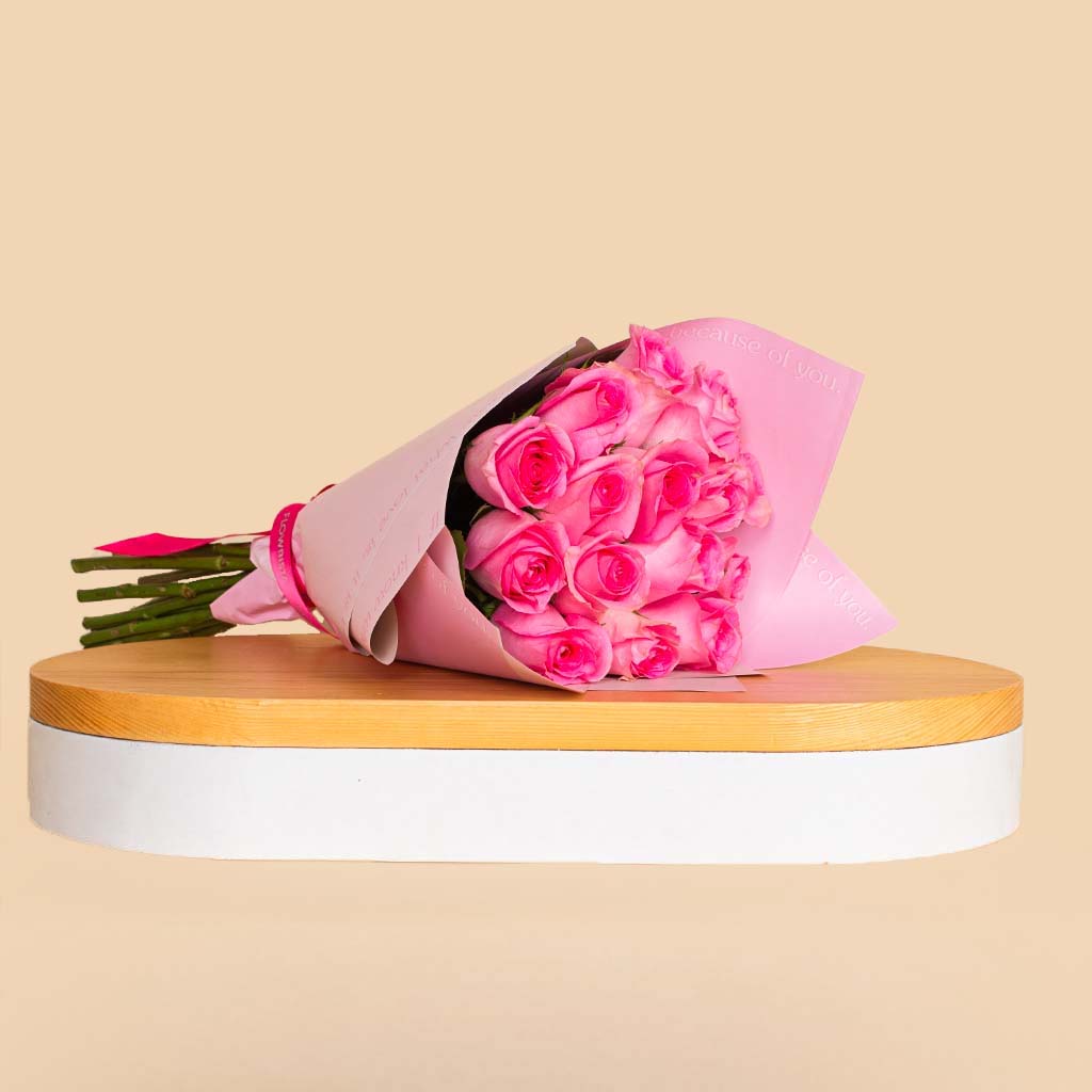 Flowrista Online Flowers Shop 15 Pink Flower Bouquet