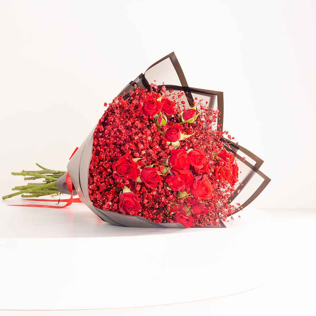 Flowrista Online Flowers Shop Soft Scarlet Bouquet