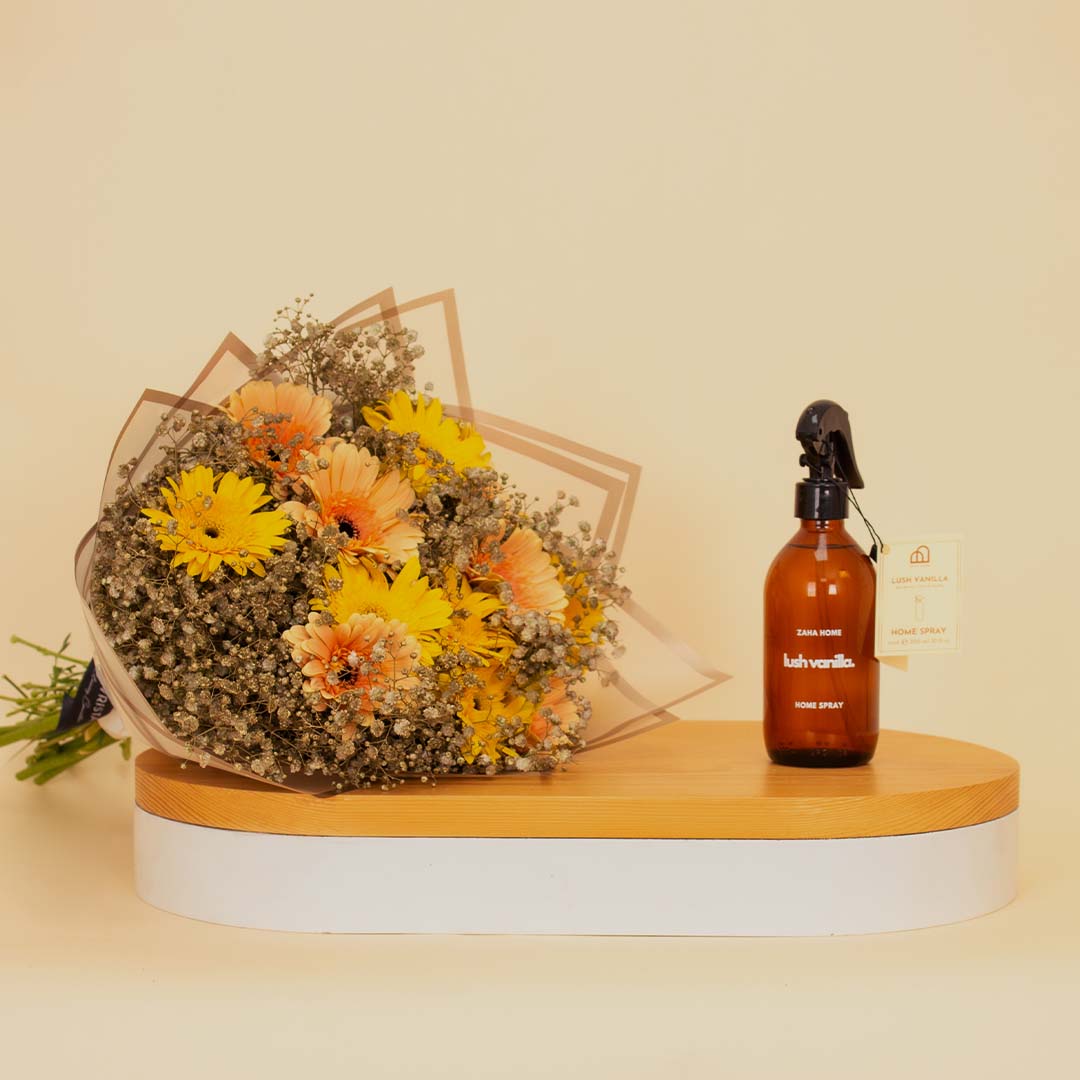 Flowrista Online Flowers Shop  معطر جو منزلي زها هوم برائحة الفانيليا الفاخرة ومزيج من الزهور