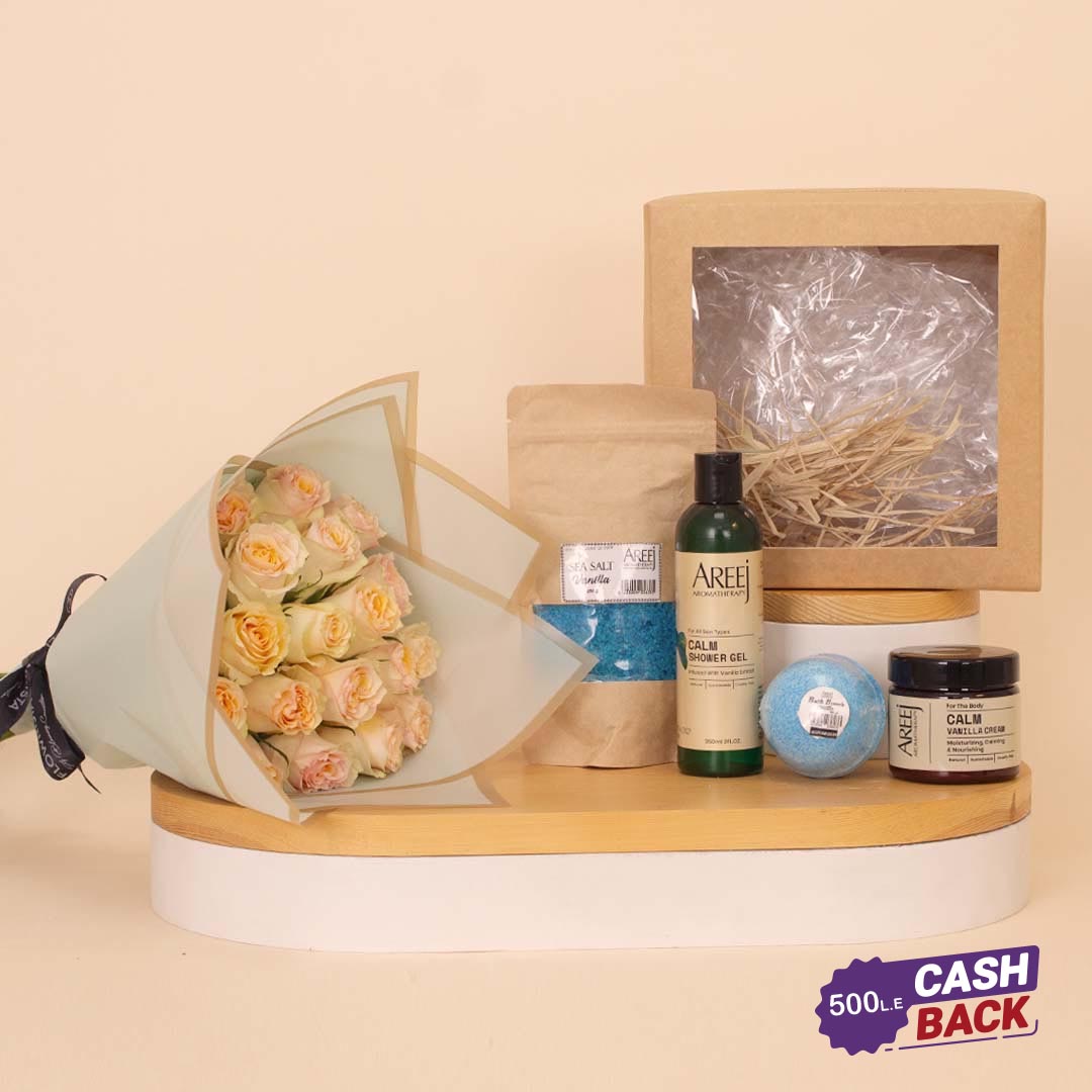Flowrista Online Flowers Shop Areej Ultimate Relaxation & Floral Gift Set