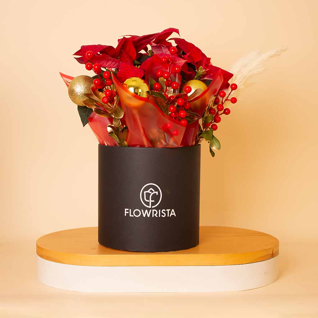 Flowrista Online Flowers Shop Happy New Year Scarlet Glow Box