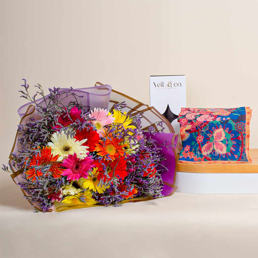 Flowrista Online Flowers Shop حجاب كورال دريم من فيل آند كو & وباقة مثالية