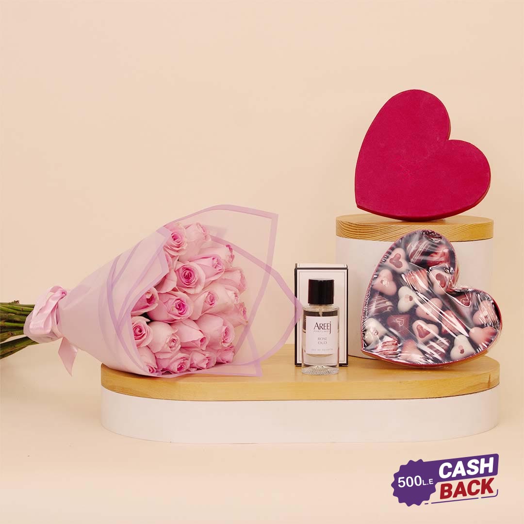 Flowrista Online Flowers Shop Areej Luxurious Gift of Fragrance, Flowers & Fleur Chocolate