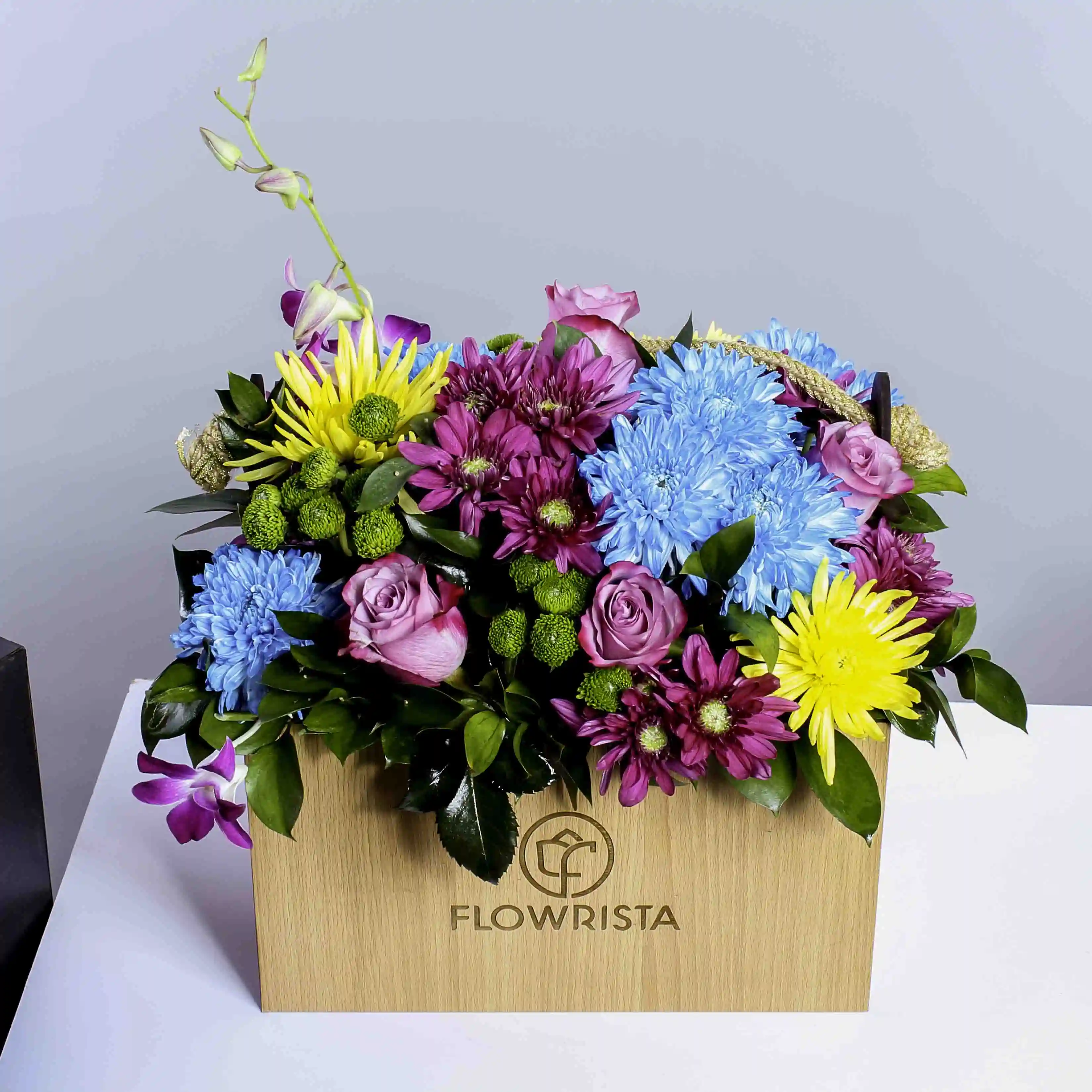 Flowrista Online Flowers Shop صندوق خشبي II