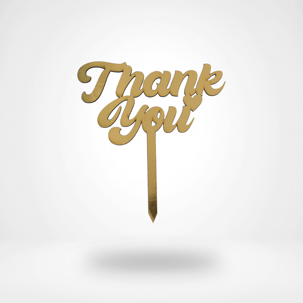 Flowrista Online Flowers Shop Golden "Thank You" Topper