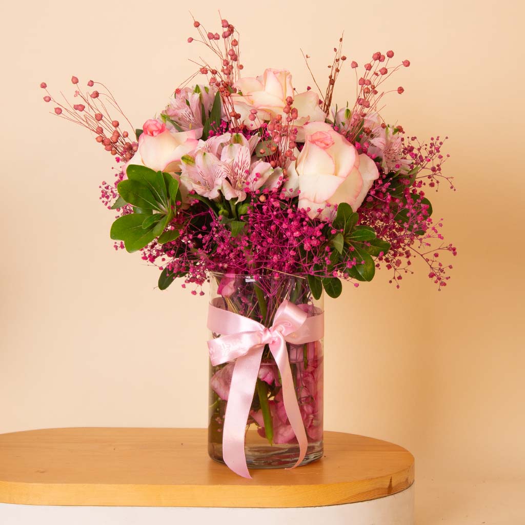 Flowrista Online Flowers Shop Pink Harmony Vase
