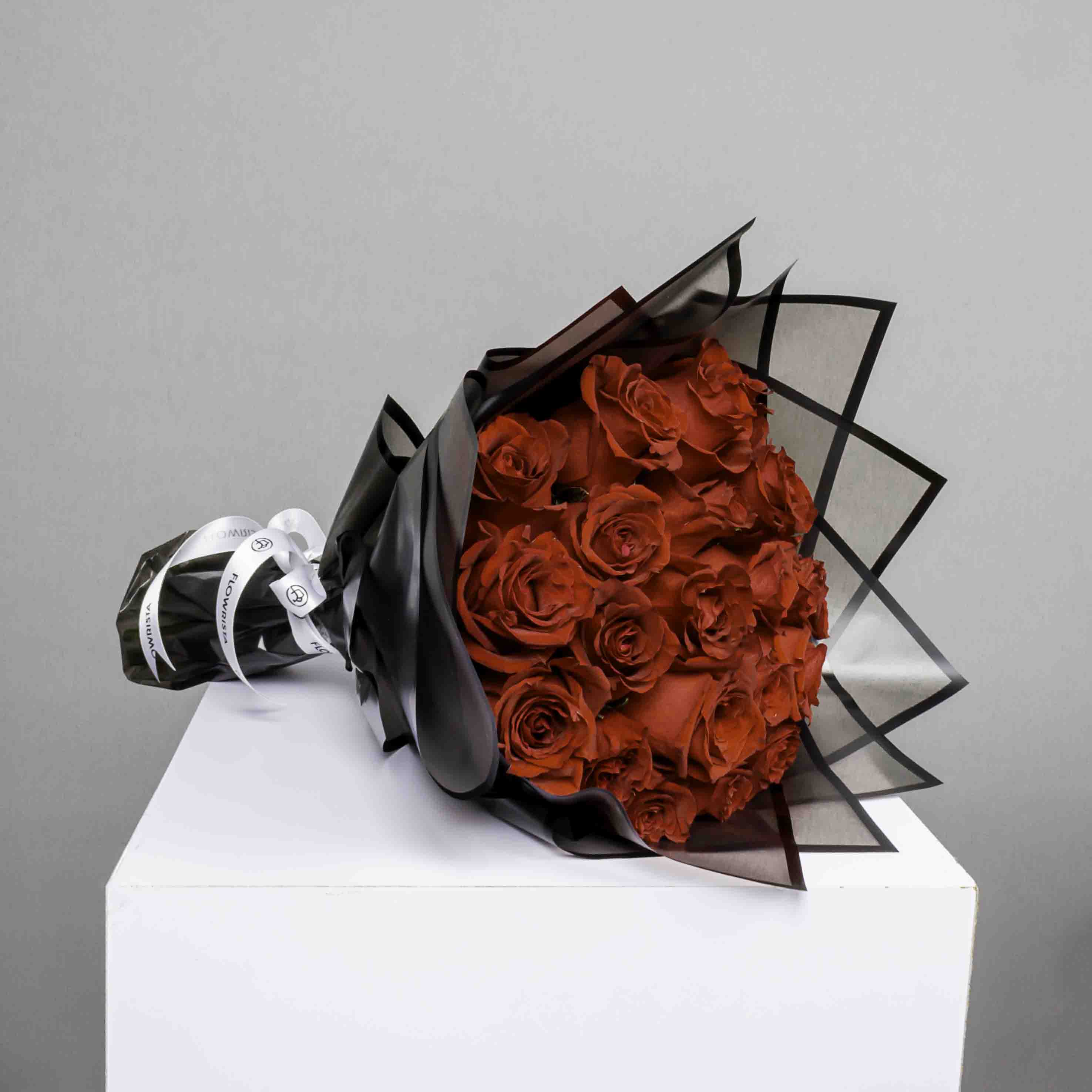 Flowrista Online Flowers Shop فلوريستا | باقة ورود حمراء داكنة - 30 وردة