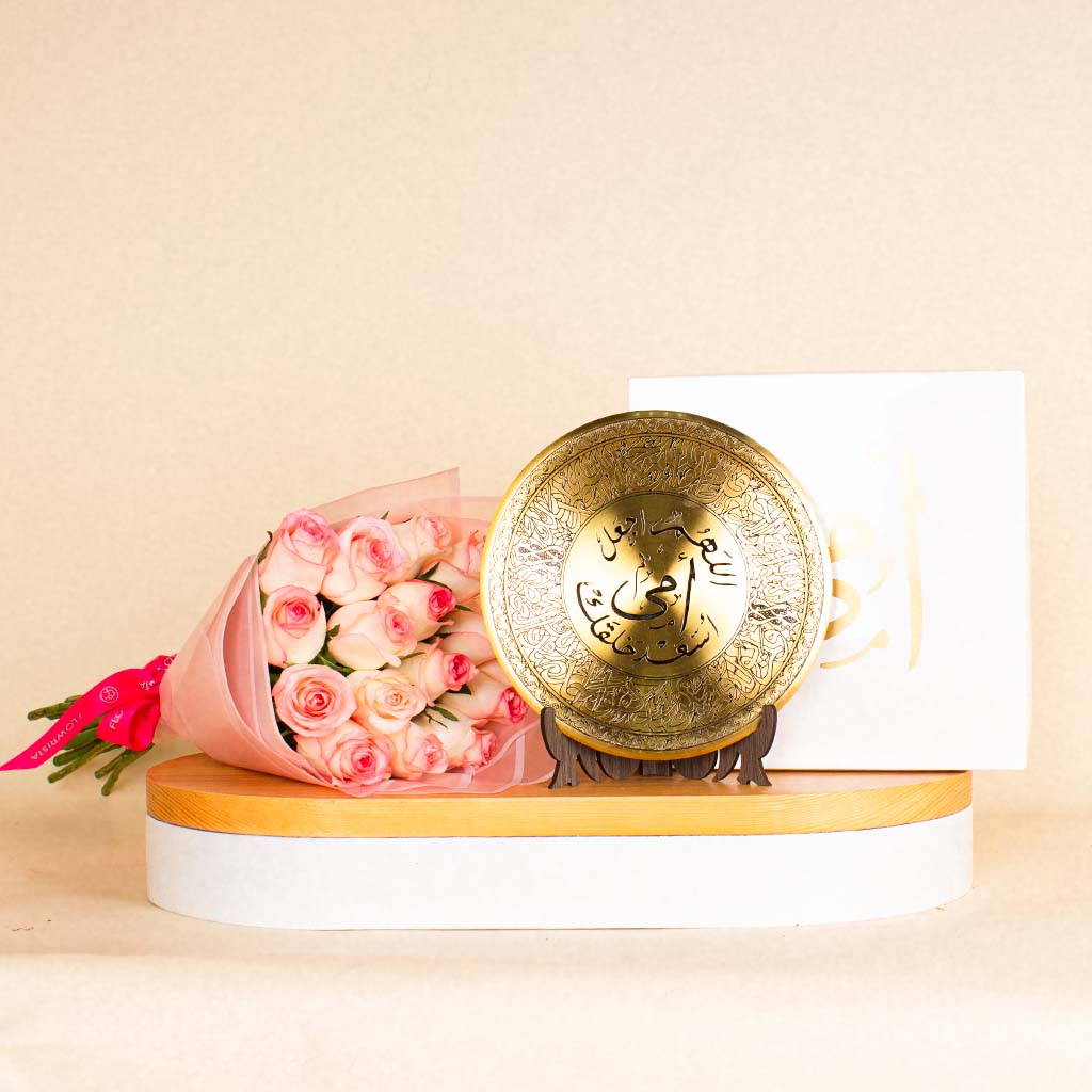 Flowrista Online Flowers Shop Mother Golden Shield | 20 Light Pink Flower Bouquet