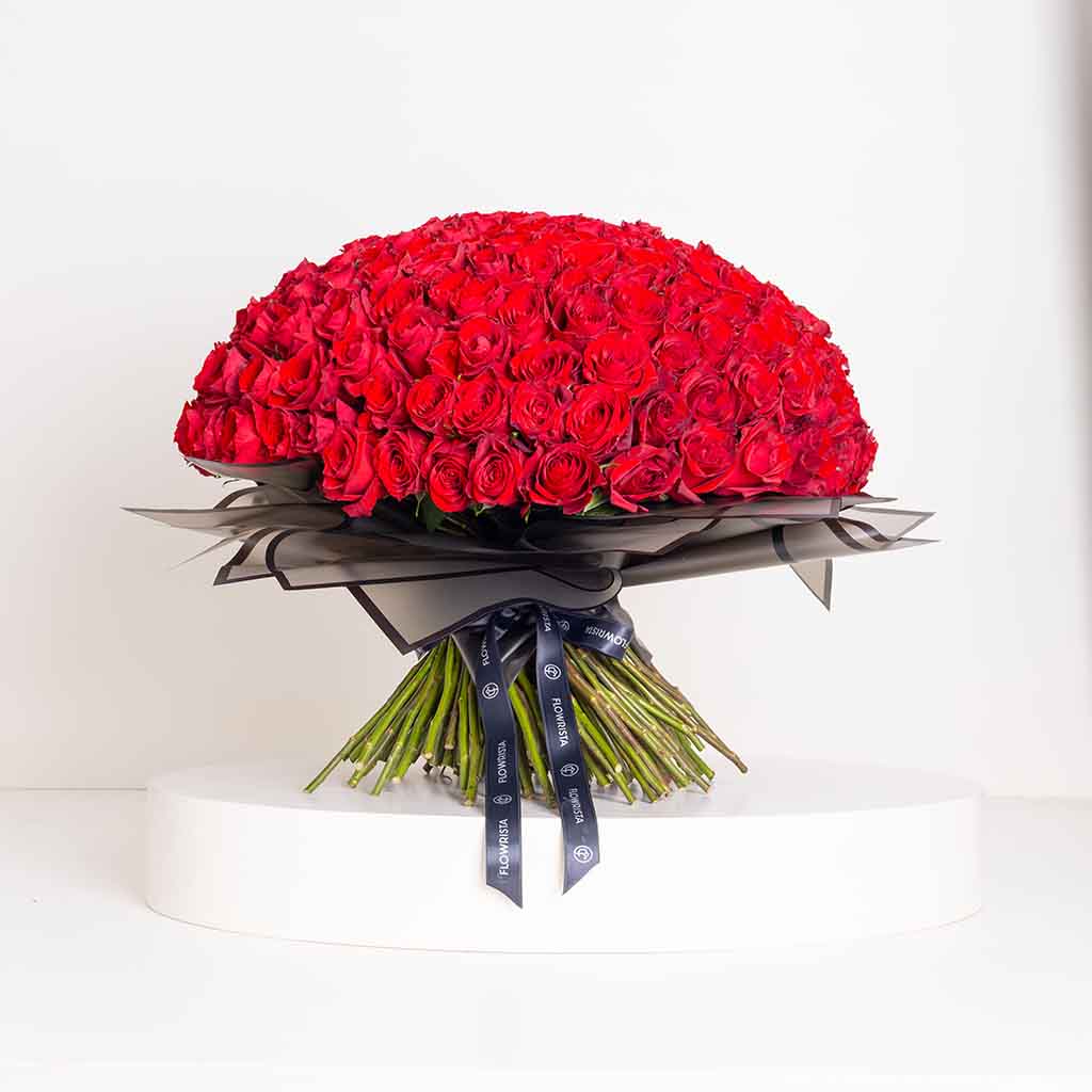 Flowrista Online Flowers Shop 250 Red Roses Grand Bouquet
