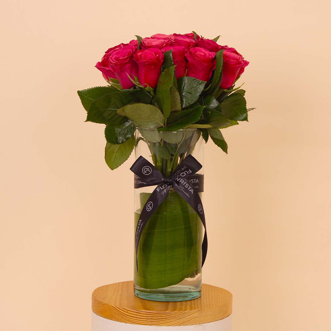 Flowrista Online Flowers Shop Flowrista | 20 Red Roses Vase
