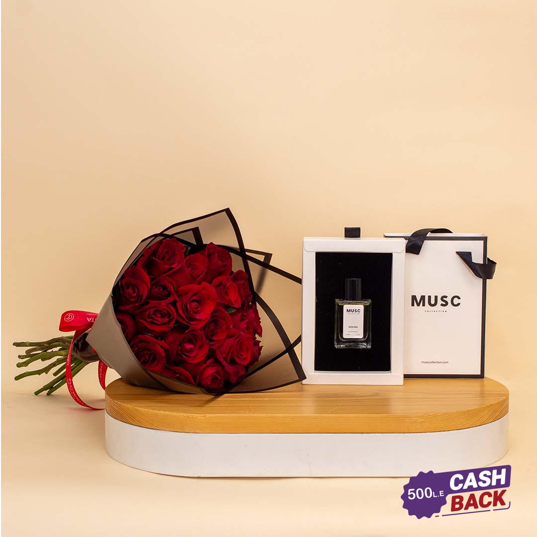 Flowrista Online Flowers Shop MUSC Iron Man Musc & 20 Red Roses